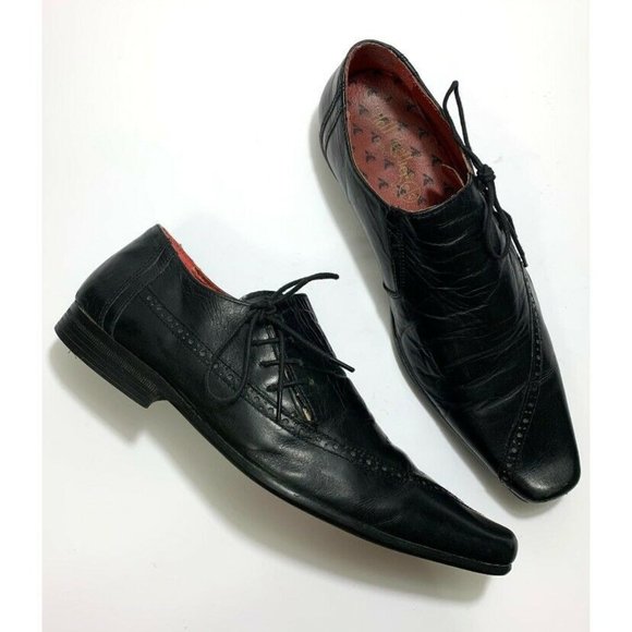 Hell for Leather Shoes | Hell for Leather Black Tie Up Oxford Goth Dress Shoes | Color: Black | Size: 9 | Leslisshop's Closet